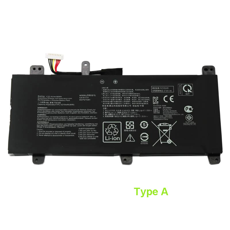 Kompatibel laptop batteri til asus ROG Strix GL504G Kompatibel laptop batteri asus til ROG Strix GL504G
