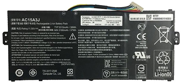 Kompatibel laptop batteri til acer Chromebook-R-11-C738T-C60Q Kompatibel laptop batteri acer til Chromebook-R-11-C738T-C60Q