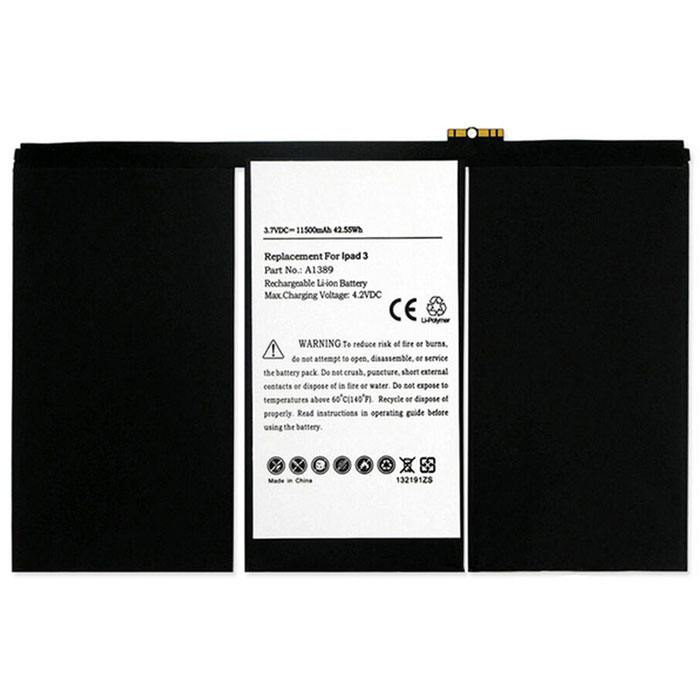 Kompatibel tabletbatteri til Apple iPad 3 A1430 4G/Cellular Kompatibel tabletbatteri Apple til iPad 3 A1430 4G/Cellular